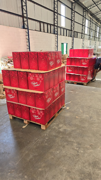 Cajas navideñas rojas